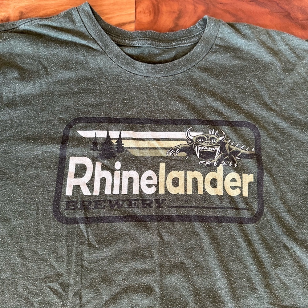 Rhinelander Brewery Green Tee size Large - Picture 2 of 3
